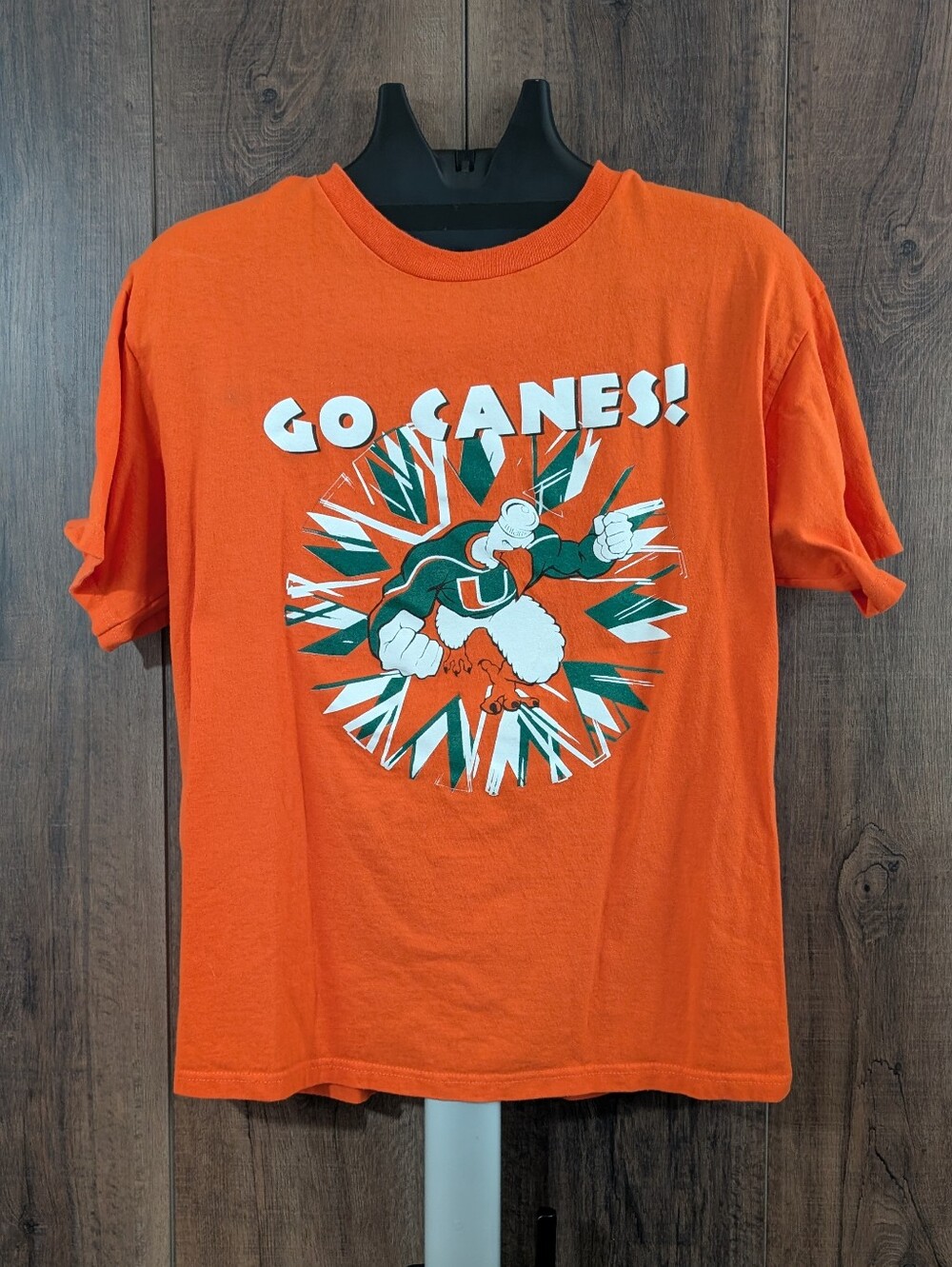 Miami Hurricane Delta Pro Weight Orange "Go Canes!" Graphic Tee Orange